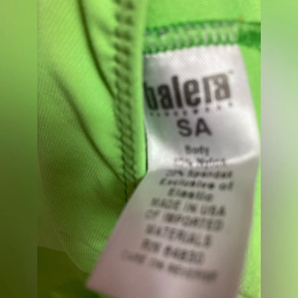 Balera Dance Lime Green Top Size Small One Shoulder Tank